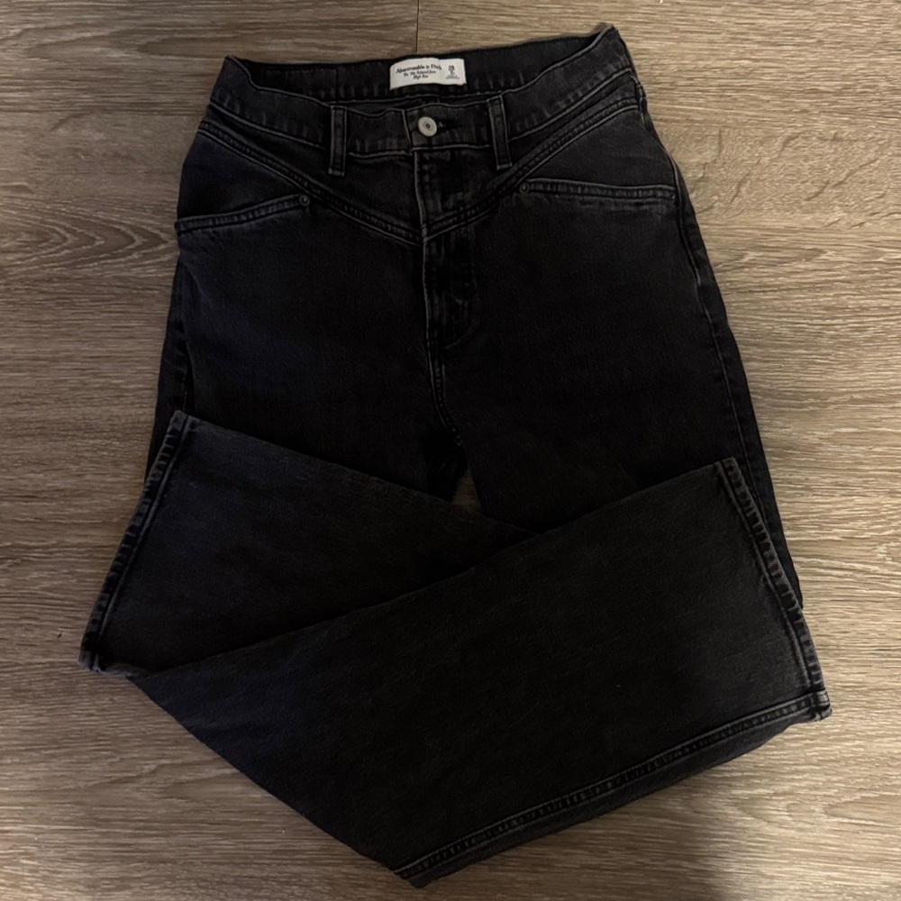 Abercrombie & Fitch Charcoal High Rise Jeans
